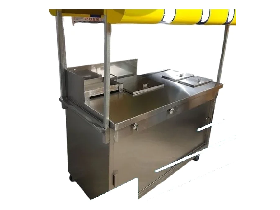 Carrito de comida de acero inoxidable
