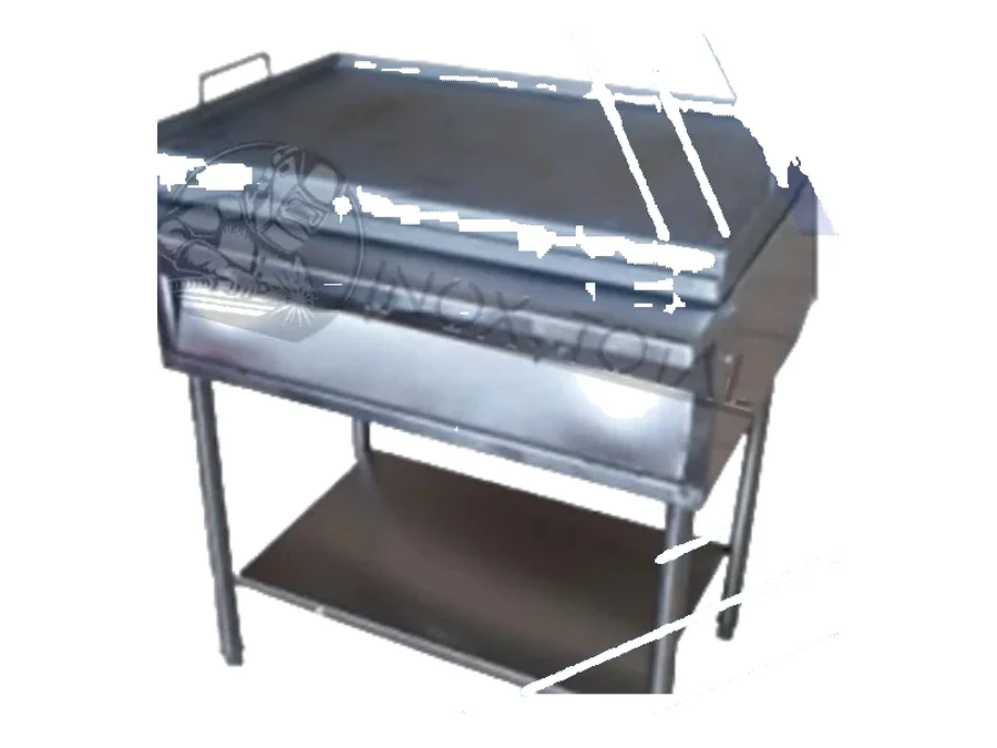 Plancha de acero inoxidable con comal de 4 milímetros